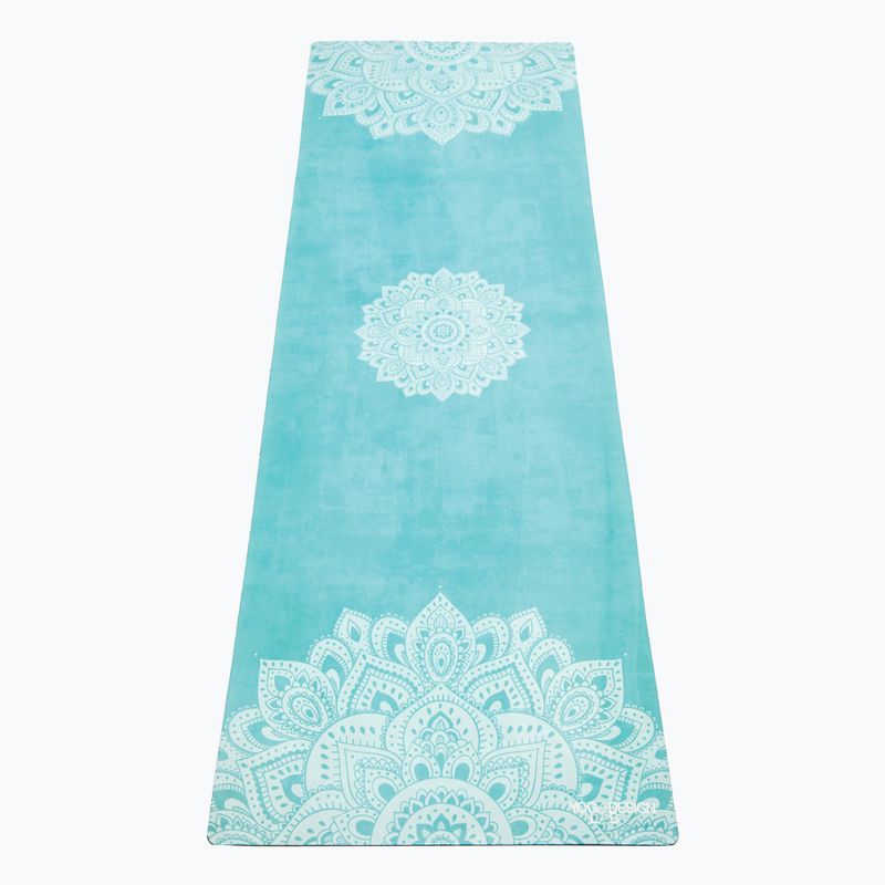 Килимок для йоги (для подорожей)  Yoga Design Lab Combo Yoga 1,5 мм синій Mandala Turquoise 5