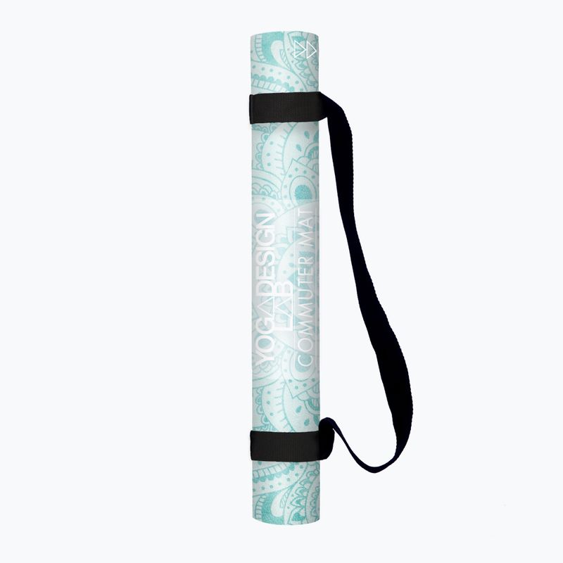 Килимок для йоги (для подорожей)  Yoga Design Lab Combo Yoga 1,5 мм синій Mandala Turquoise 10