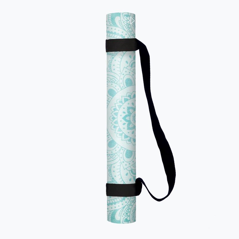 Килимок для йоги (для подорожей)  Yoga Design Lab Combo Yoga 1,5 мм синій Mandala Turquoise 11