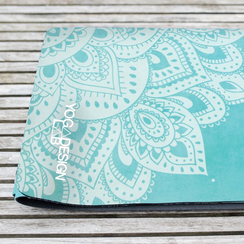 Килимок для йоги (для подорожей)  Yoga Design Lab Combo Yoga 1,5 мм синій Mandala Turquoise 12
