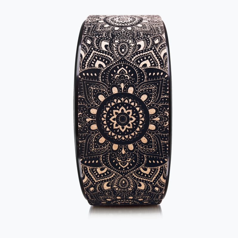 Колесо для йоги  Yoga Design Lab Wheel чорне WH-Cork-Mandala Black 3