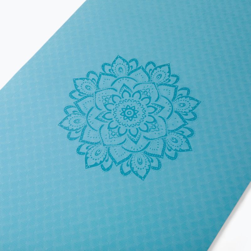 Килимок для йоги  Yoga Design Lab Flow Pure 6 мм синій Mandala Aqua 4