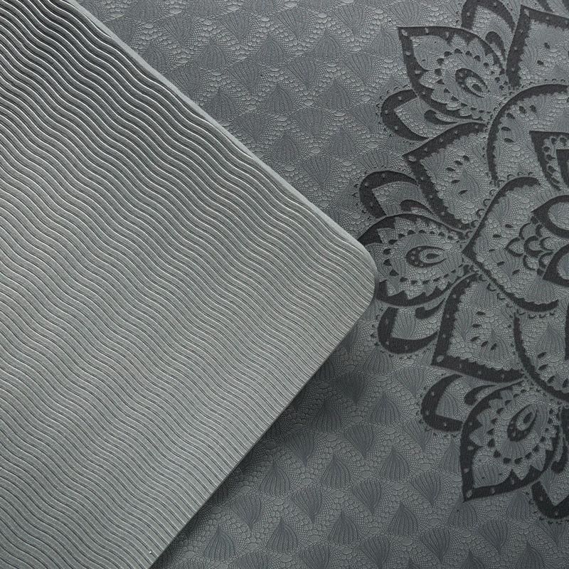 Килимок для йоги  Yoga Design Lab Flow Pure 6 мм зелений Mandala Charcoal 4