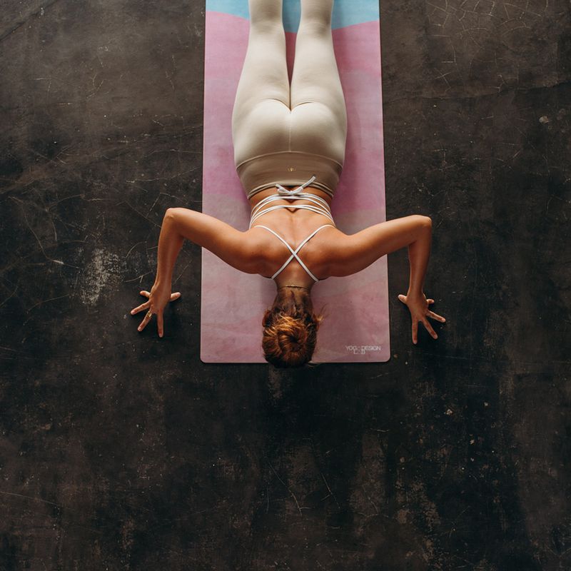 Килимок для йоги  Yoga Design Lab Combo Yoga 5,5 мм рожевий Thar 7