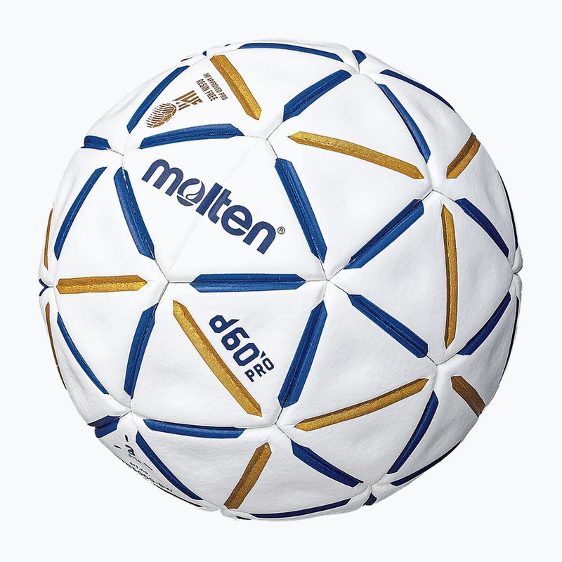 М'яч гандбольний Molten H3D4000-BW d60 PRO IHF blue/white розмір 3 2