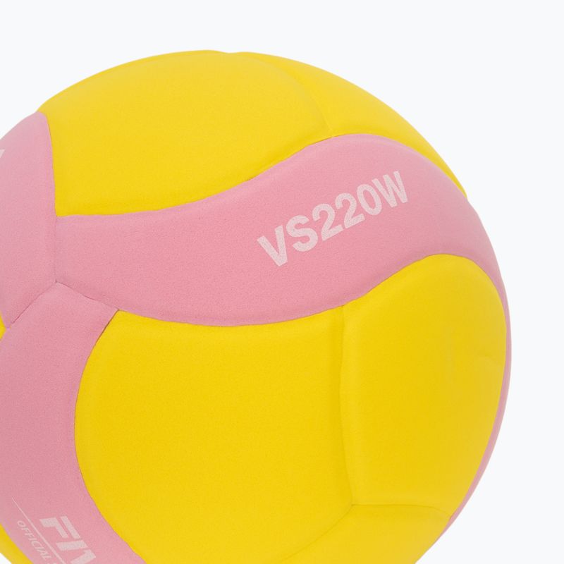 М'яч волейбольний Mikasa VS220W yellow/pink 3
