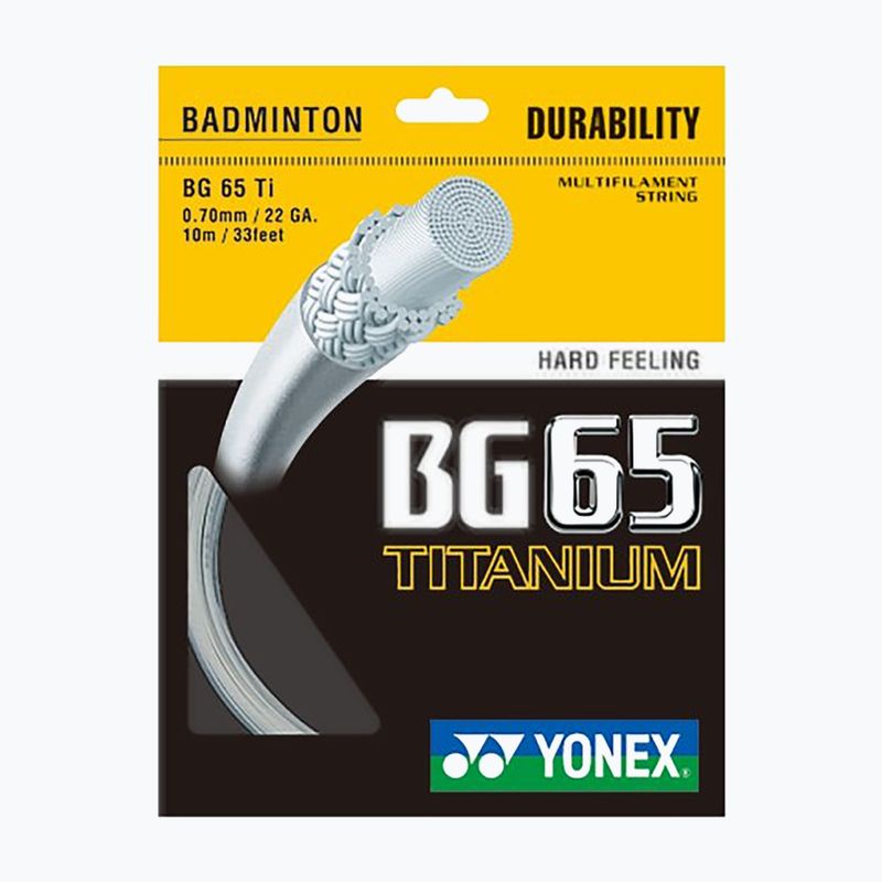 Струна для бадмінтону YONEX BG 65 Ti Set 10 m white