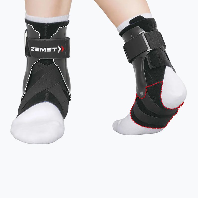 Стабілізатор гомілкостопового суглобу правого Zamst A2-DX Ankle Right чорний 6