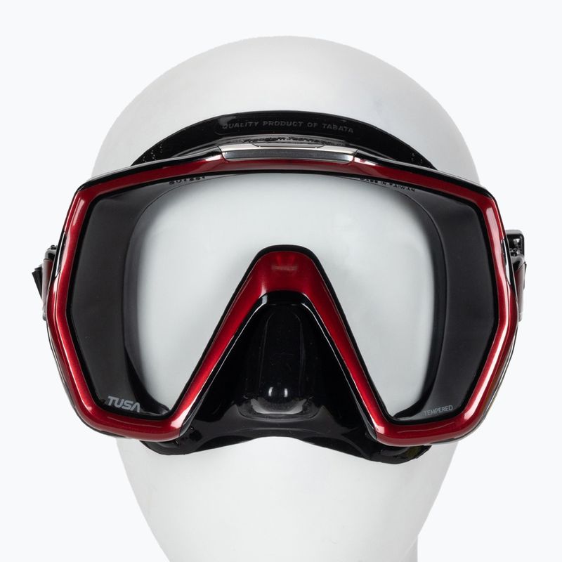 Маска для дайвінгу TUSA Freedom Hd Mask чорно-червона M-1001 2