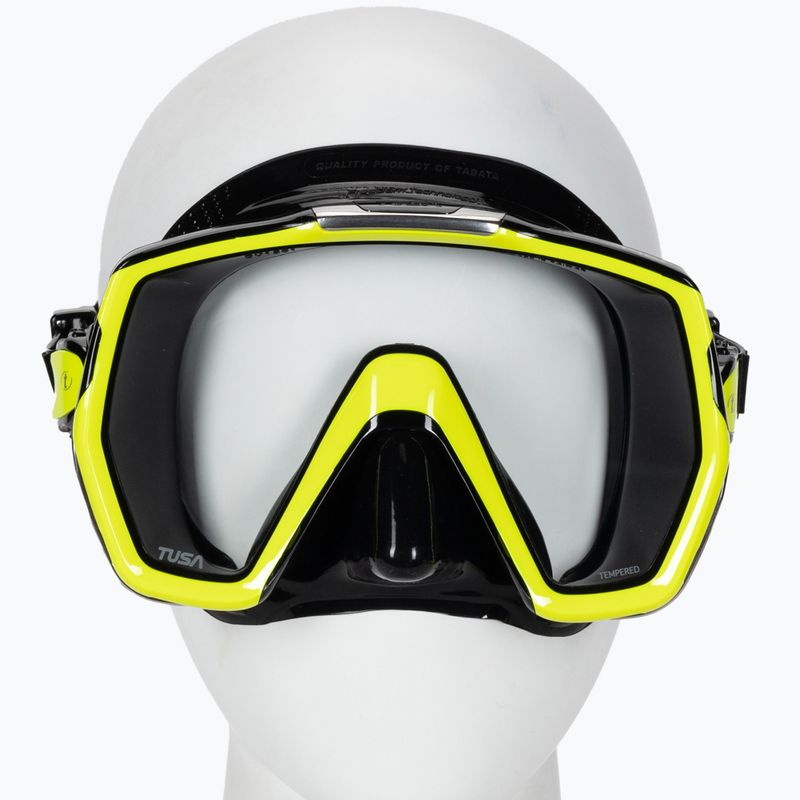 Маска для дайвінгу TUSA Freedom Hd Mask чорно-жовта M-1001 3