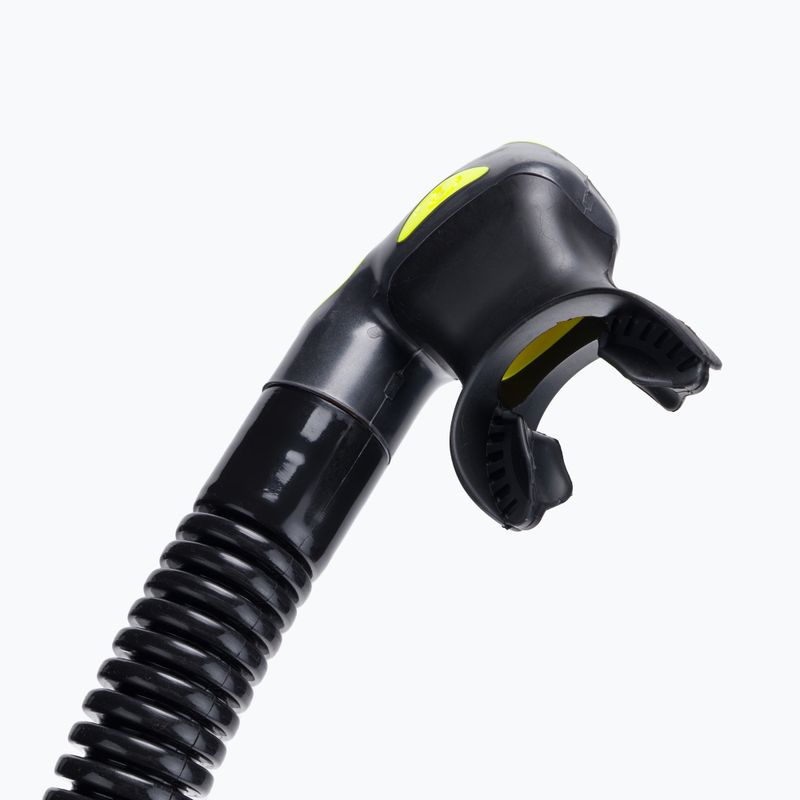 Трубка для дайвінгу TUSA Hyperdry Elite 2 Snorkel чорно-жовта SP-0101 3