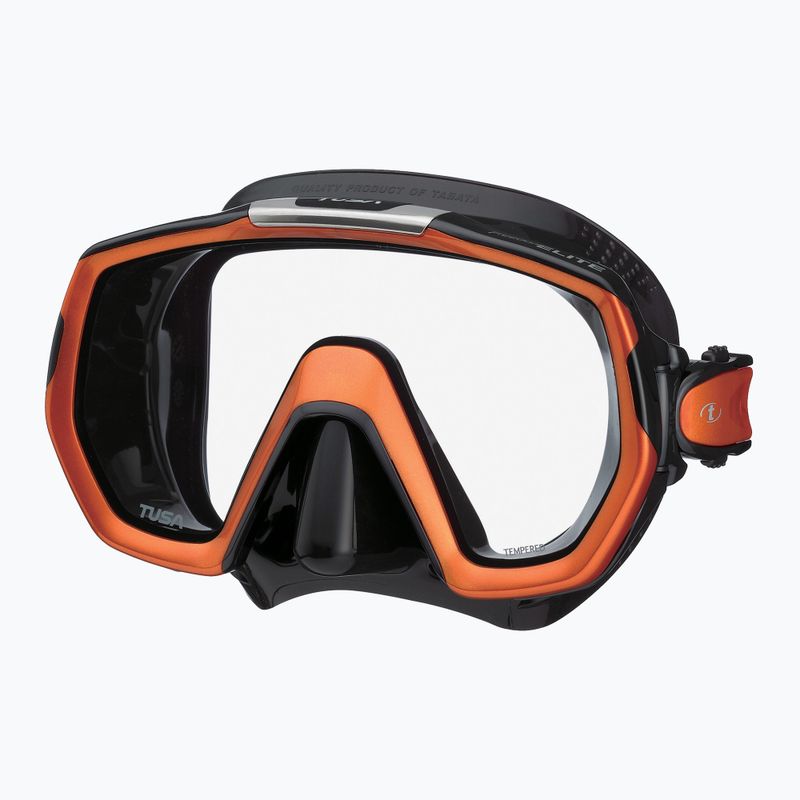 Маска для дайвінгу TUSA Freedom Elite чорно-помаранчева M1003QB EO 4