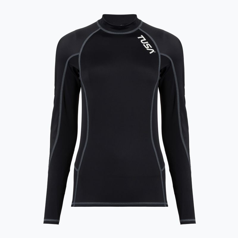 Лонгслів для плавання жіночий TUSA Black rashguard