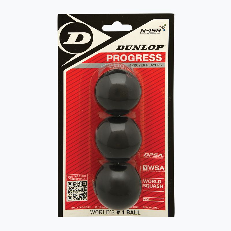 М'ячі для сквошу Dunlop Progress red dot 3 szt.