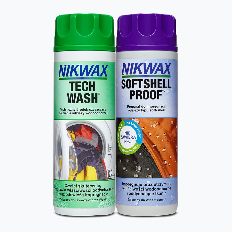 Набір для догляду за одягом Nikwax Tech Wash + софтшел Proof 2 x 300 мл 