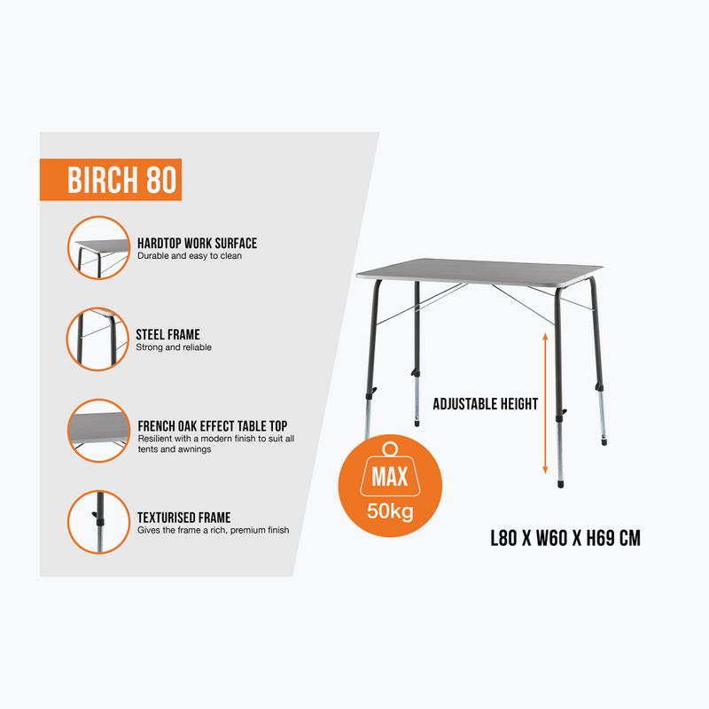 Стіл туристичний Vango Birch 80 grey 2