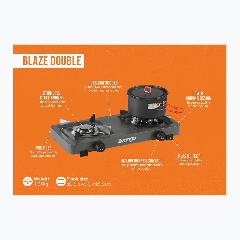 Плита туристична Vango Blaze Double dark/grey 2