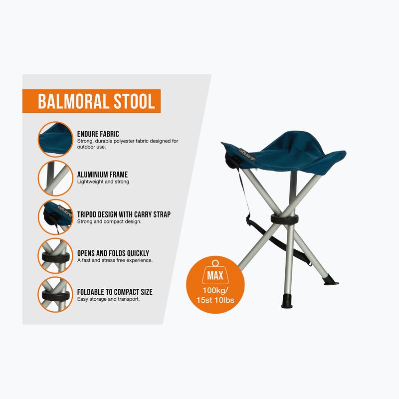 Крісло туристичне Vango Balmoral Aluminium Stool blue 2