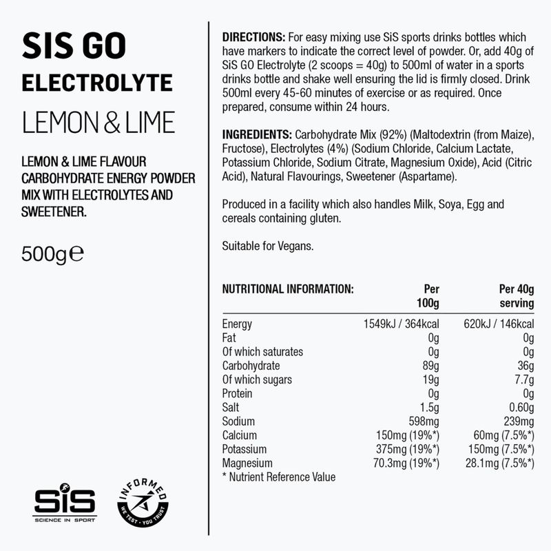 Ізотонічний напій у порошку Science in Sport GO Electrolyte 500 g lime/lemon 2