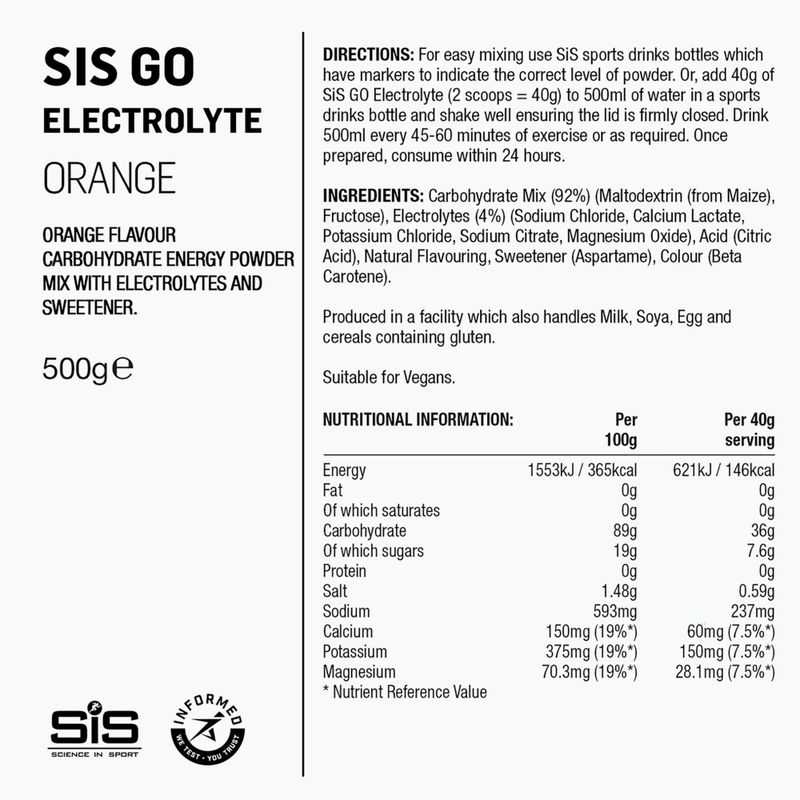 Ізотонічний напій у порошку Science in Sport GO Electrolyte 500 g orange 2