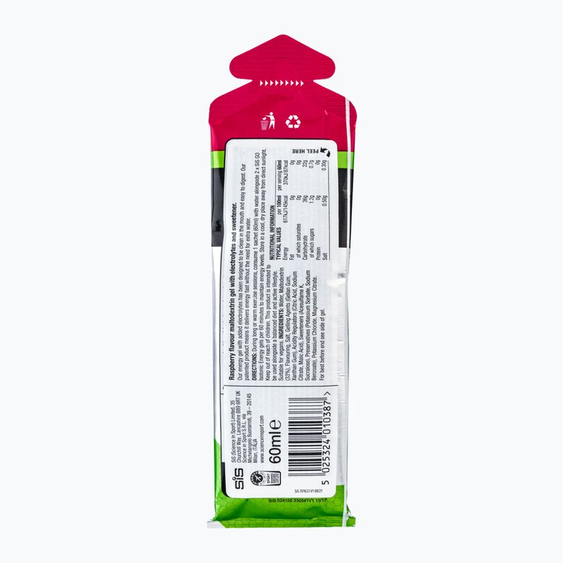 Гель енергетичний з електролітами Science in Sport саше 60ml малина SIS131052 2