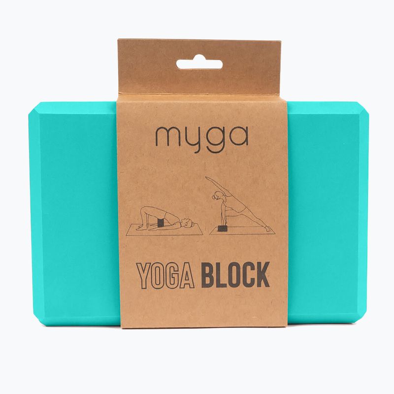 Блок для йоги Myga Foam Block turquoise 2