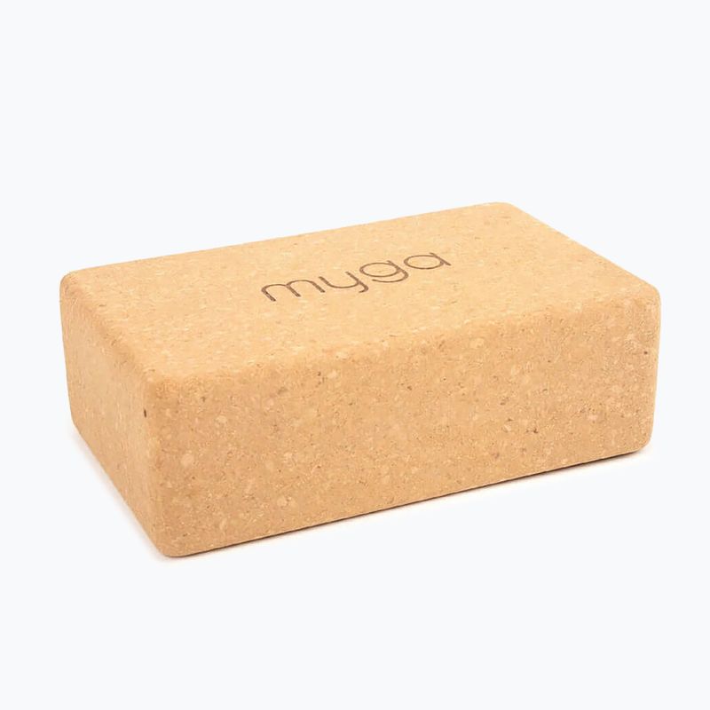 Блок для йоги Myga Cork Block brown 3