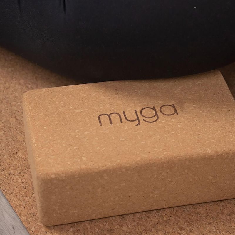 Блок для йоги Myga Cork Block brown 8