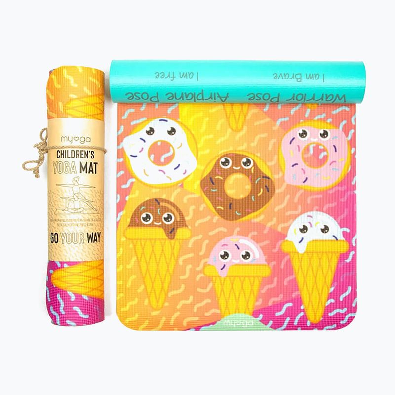 Килимок для йоги дитячий Myga Sweet Tooth yellow 2
