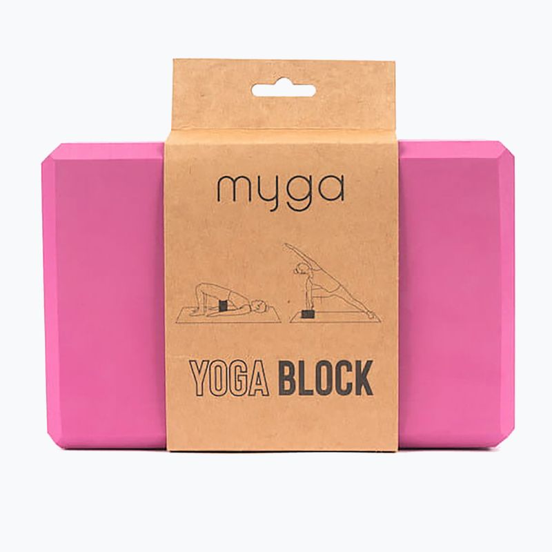 Блок для йоги Myga Foam Block pink 4