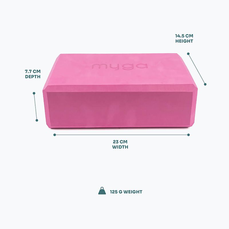 Блок для йоги Myga Foam Block pink 5