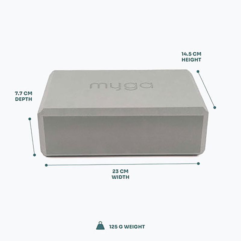 Блок для йоги Myga Foam Block do jogi grey 3