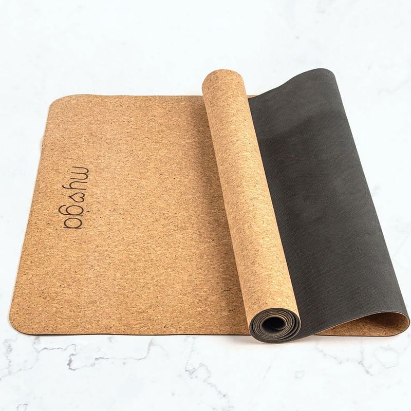 Килимок для йоги Myga Cork/Rubber 2 mm brown 6