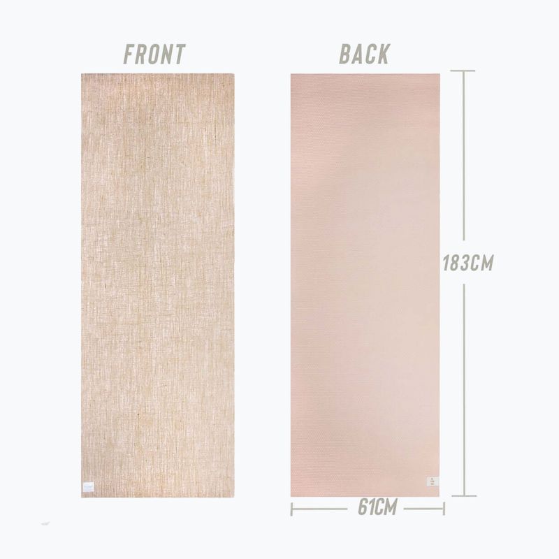 Килимок для йоги Myga Jute 5 mm beige 4