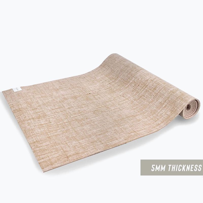 Килимок для йоги Myga Jute 5 mm beige 5