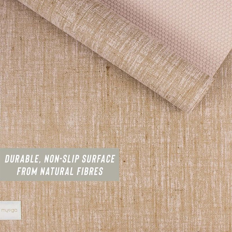 Килимок для йоги Myga Jute 5 mm beige 6