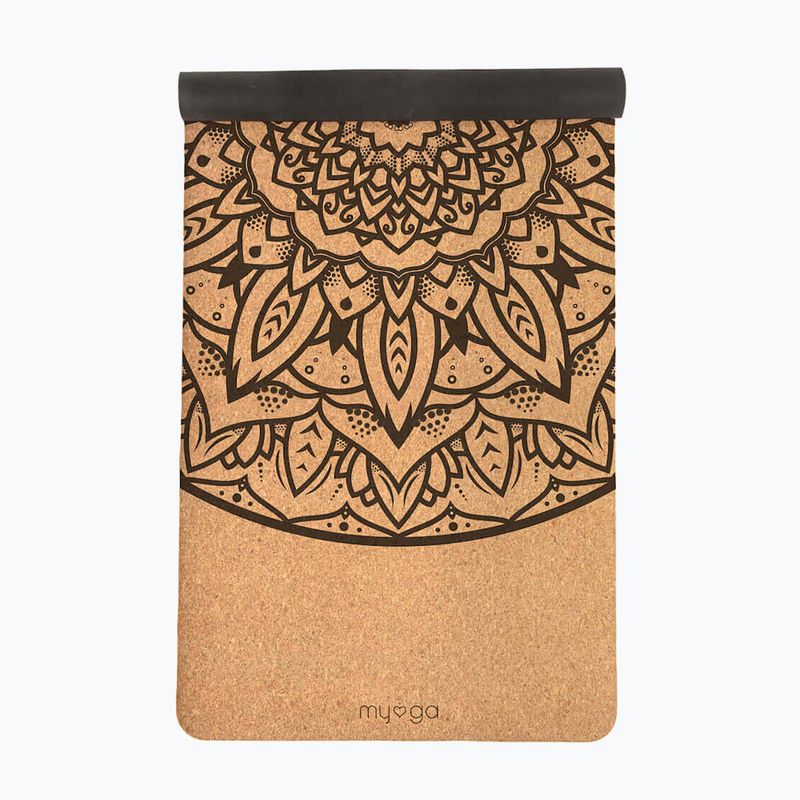 Килимок для йоги Myga Mandala XL 6 mm brown 2