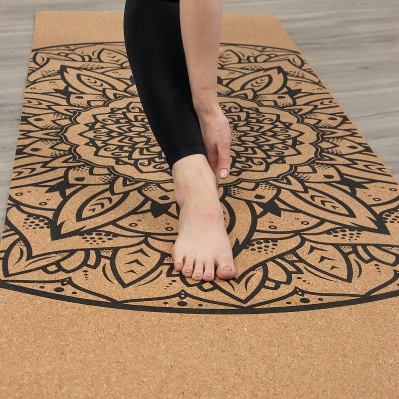 Килимок для йоги Myga Mandala XL 6 mm brown 8