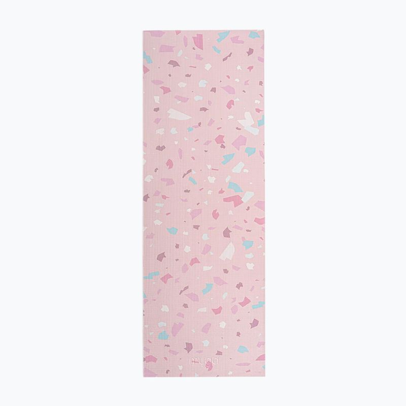 Набір для йоги Myga Terrazzo Yoga Set mat + block + strap purple 12
