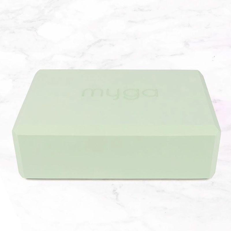 Набір для йоги Myga Palm Yoga Set mat + block + green strap 8