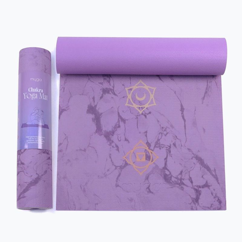 Килимок для йоги Myga Chakra 6 mm purple 10