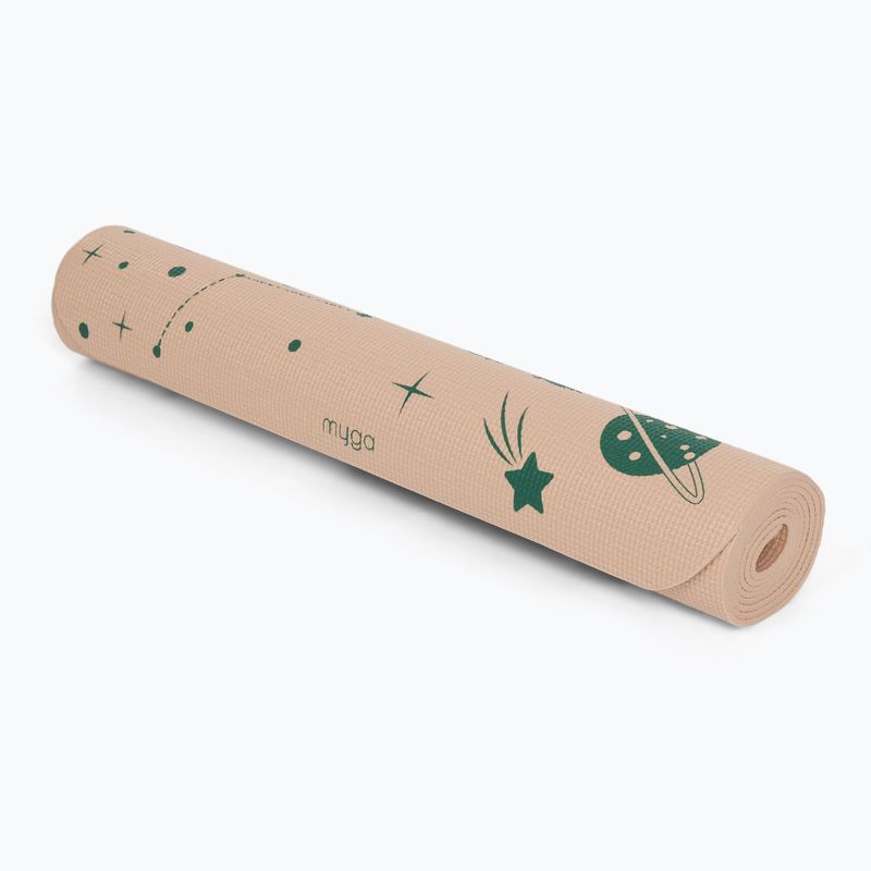 Килимок для йоги Myga Dino 3 mm beige 6