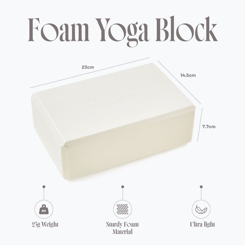 Блок для йоги Myga Foam Block do jogi cream 2