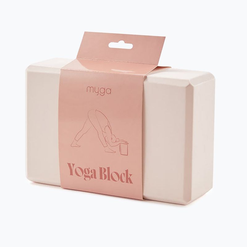 Кубик для йоги Myga Foam Block бежевий 3