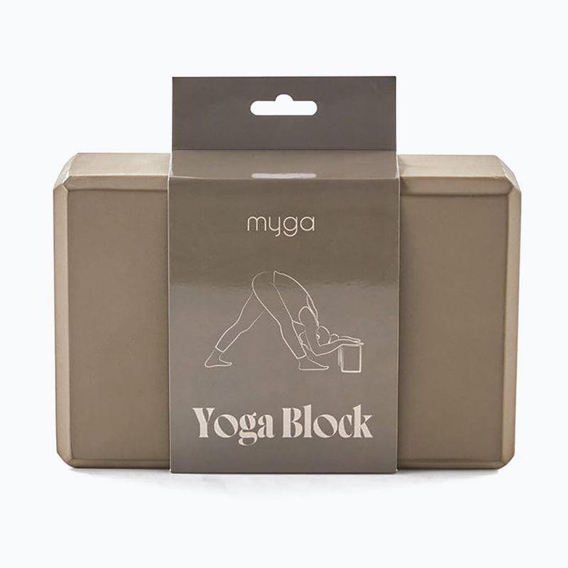 Блок для йоги Myga Foam Block коричневий 3