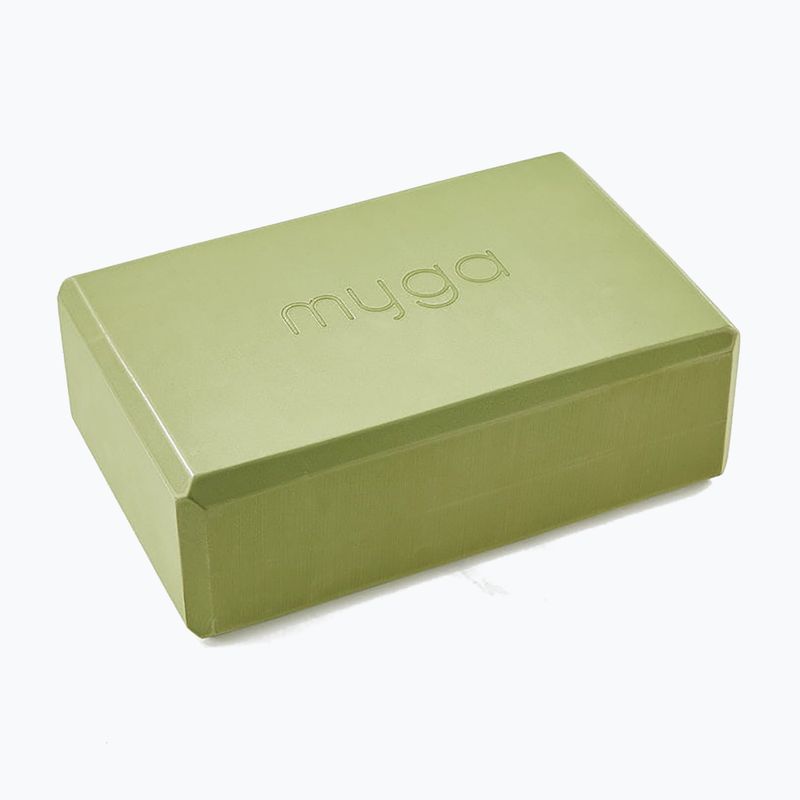Блок для йоги Myga Foam Block green 2