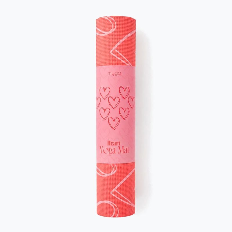Килимок для йоги Myga Heart Limited Edition red 4