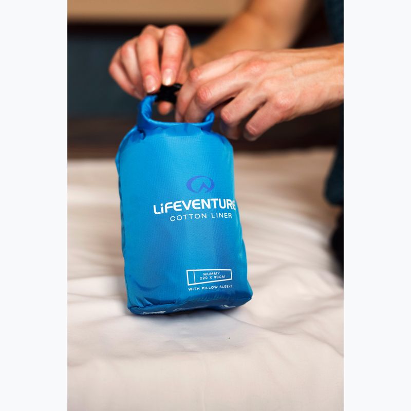 Вкладка до спального мішка Lifeventure Cotton Sleeping Bag Liner Mummy blue 10