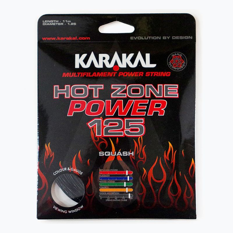 Струни для сквошу Karakal Hot Zone Power 125 11 м black