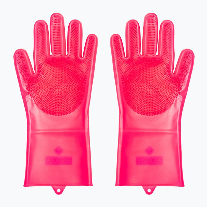 Рукавички для чищення велосипедів Muc-Off Deep Scrubber Gloves рожеві 3